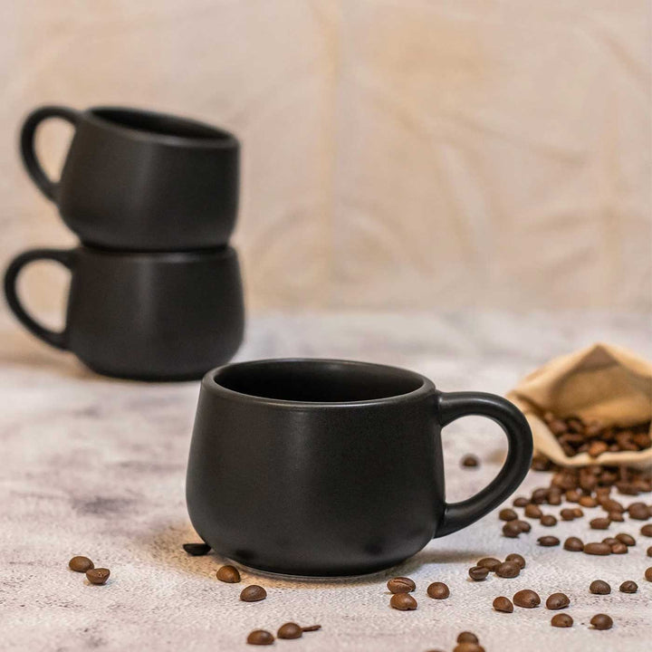 Handmade Blackout Brew Buddy Ceramic Mug