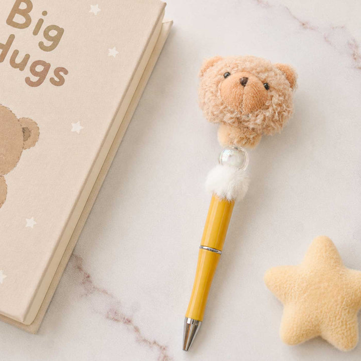 Cute Character "Fur Teddy" Topper Pen For Kids