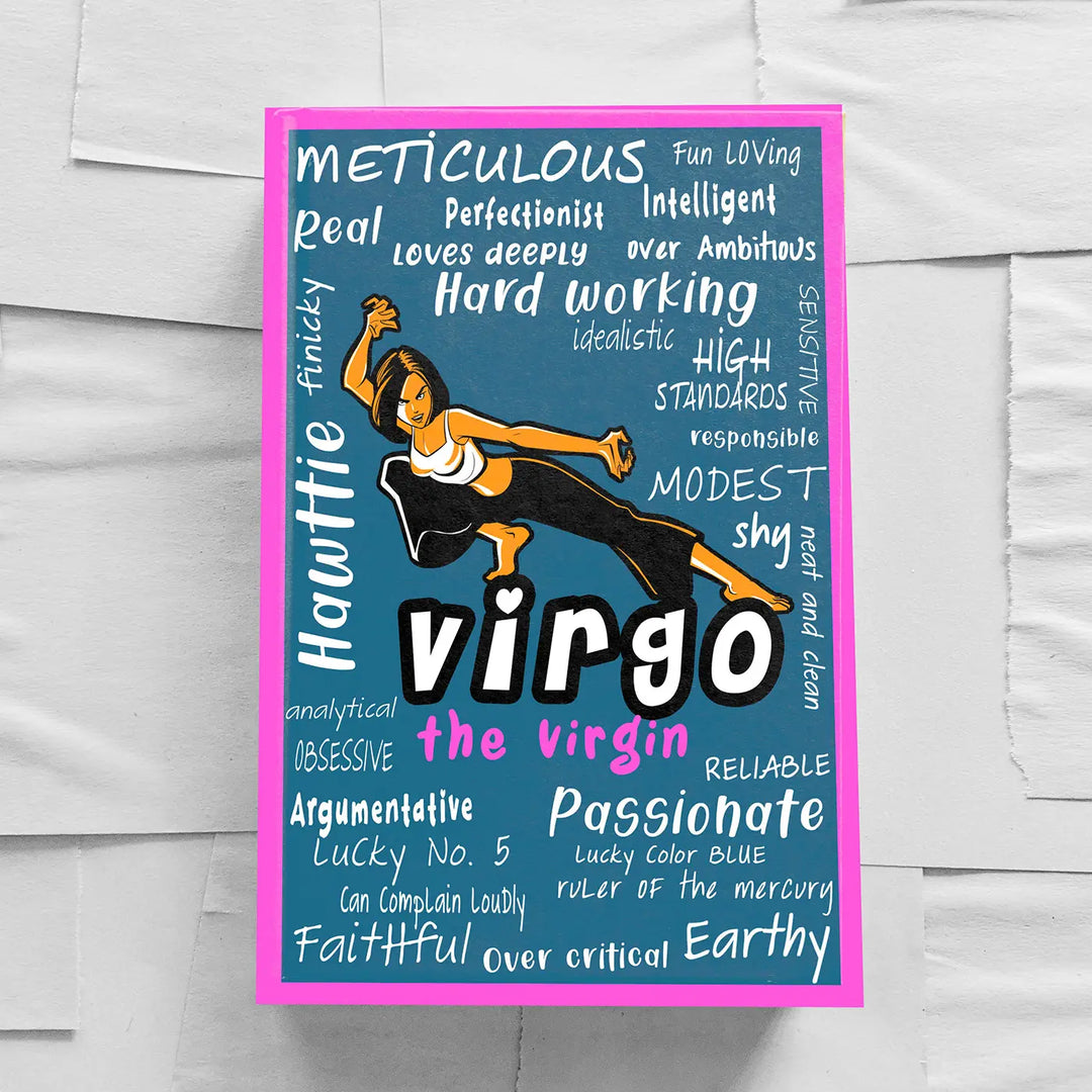 Printed Virgo Theme Ruled Notebook | A5 | 50 Pages