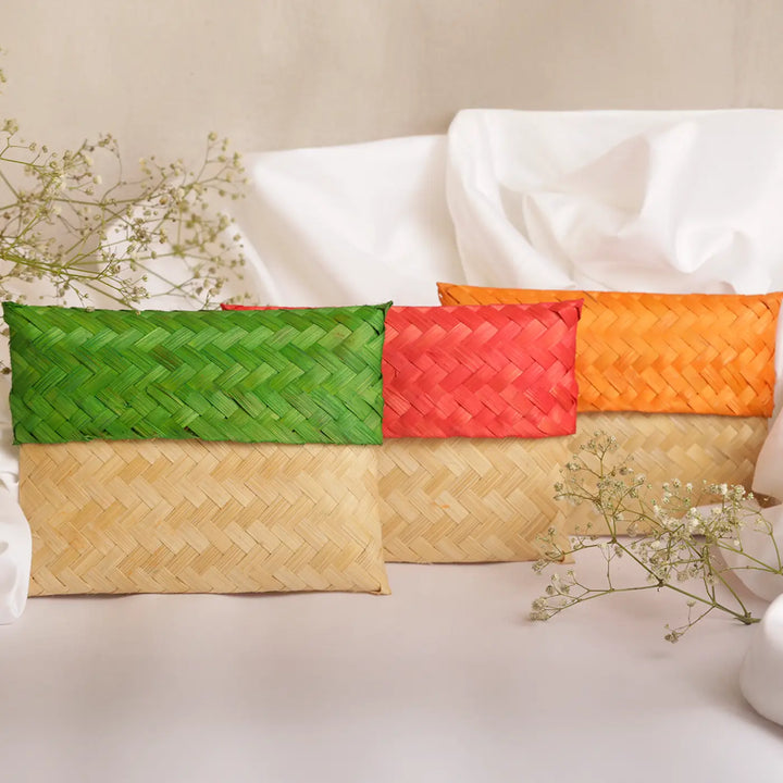 6 x 4 Inch | Handmade Bamboo Gifting Pouch | Set Of 3