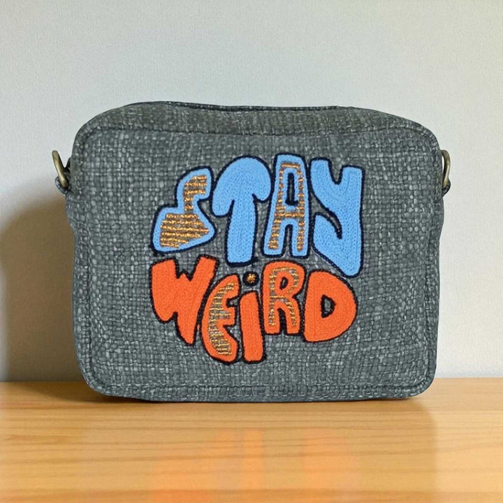 Handmade Embroidered Stay Weired Jacquard Sling Bag