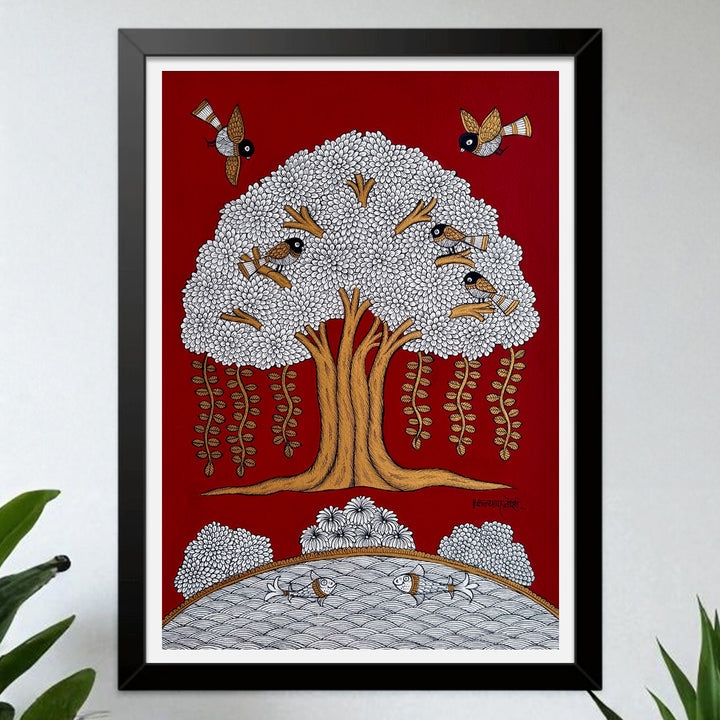 14.5 X 18.5 Inch | Tree Of Life Paper Phad Painting