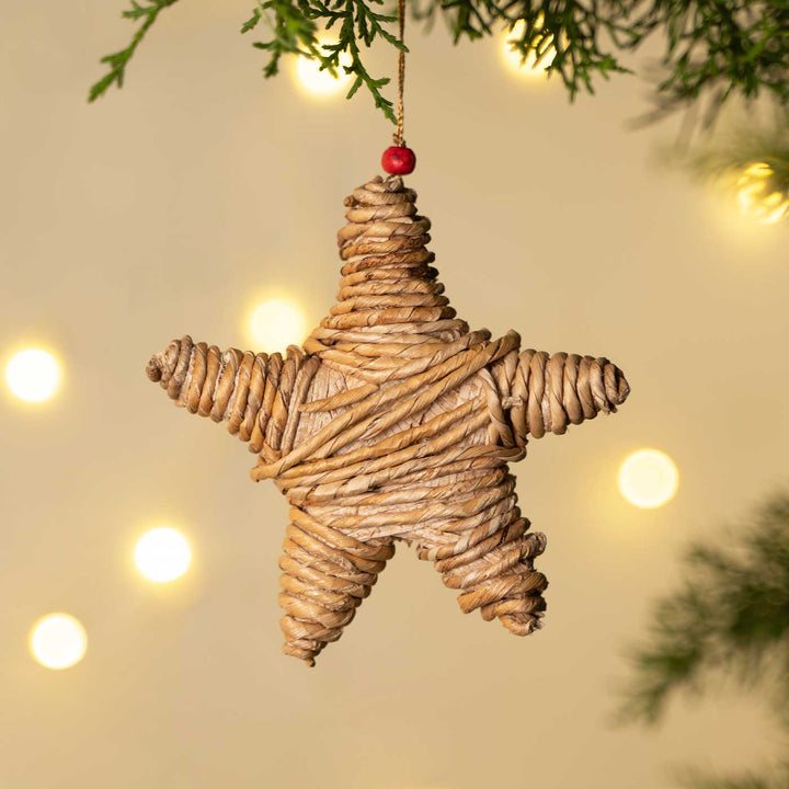 2 Pc | Handmade Banana Rope Merry Star Hanging