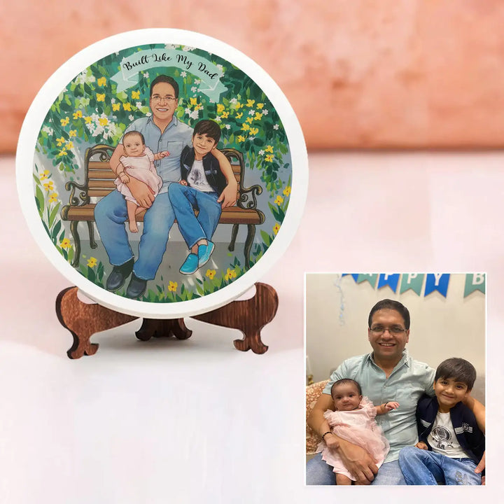 Photo Caricature Name Plate with Stand