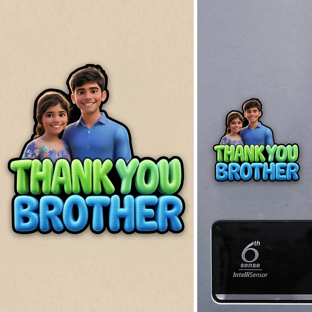 Photo Personalized "Thank You Brother" Acrylic Fridge Magnet
