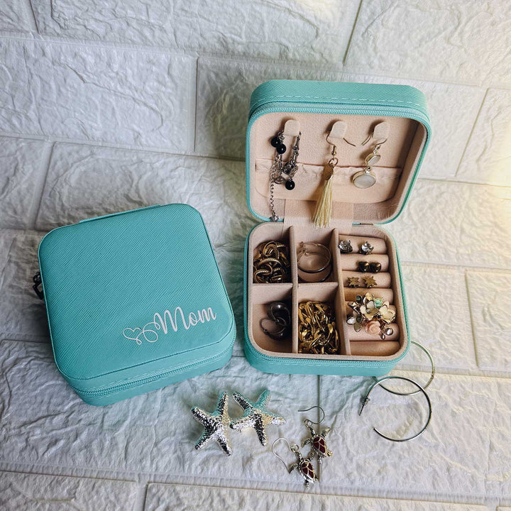 Personalized Handmade Faux Leather Jewellery Organiser