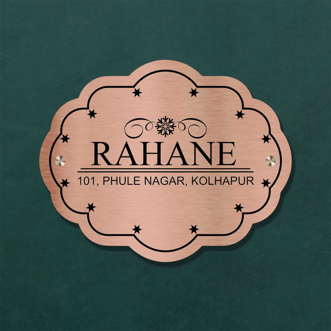Personalized Weatherproof Cloud Shaped Stainless Steel Name Plate