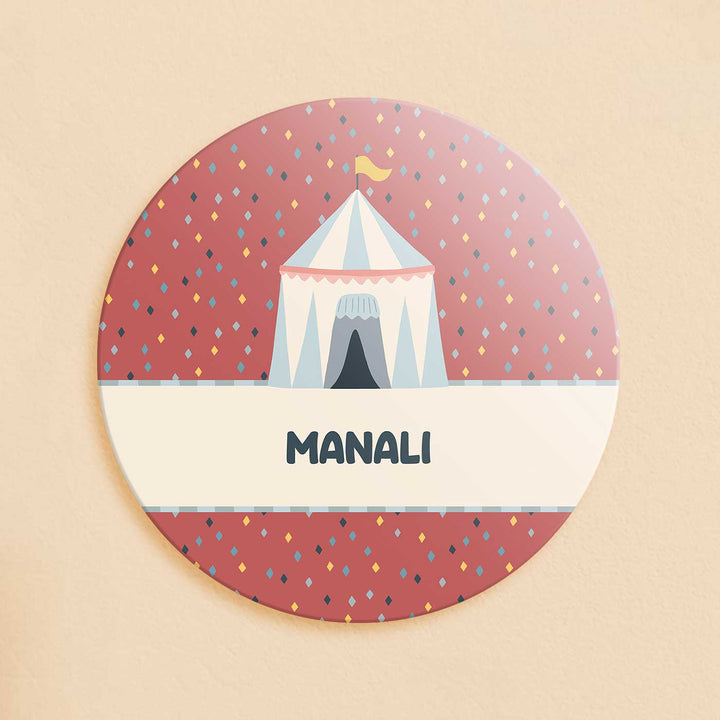 Personalized Triangle Tango Theme Acrylic Kids Name Plate