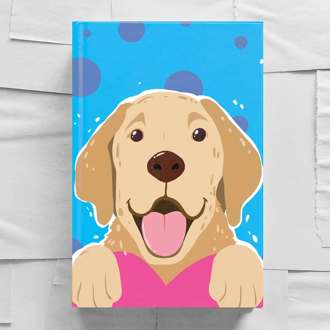 Printed Labrador Theme Ruled Notebook | A5 | 50 Pages