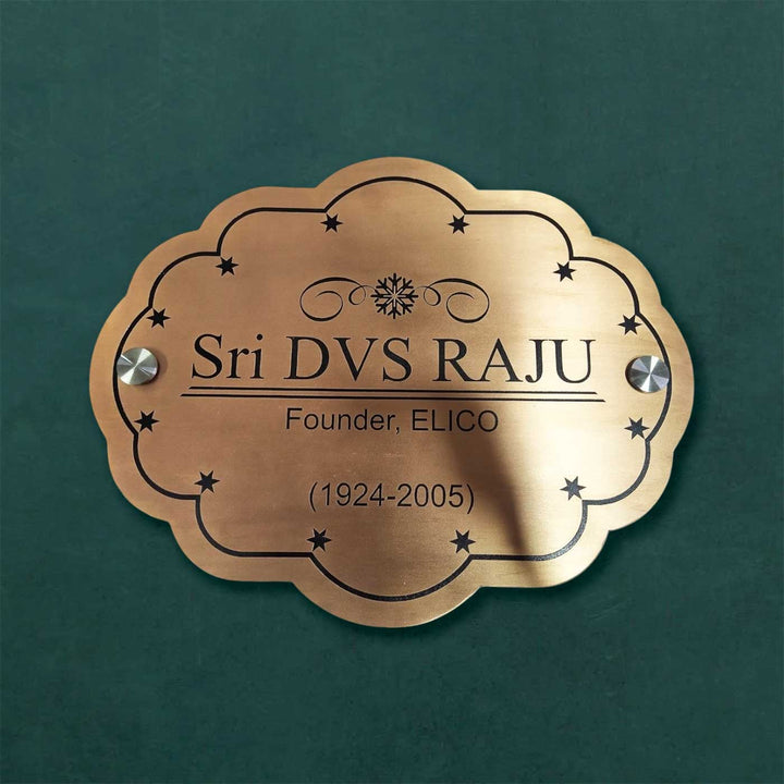 Personalized Weatherproof Cloud Shaped Copper Stainless Steel Name Plate