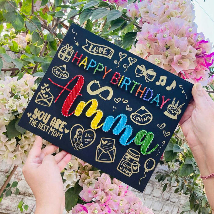 Personalized Handmade String Art Mom Theme Wooden Decorative Plaque For Mothers