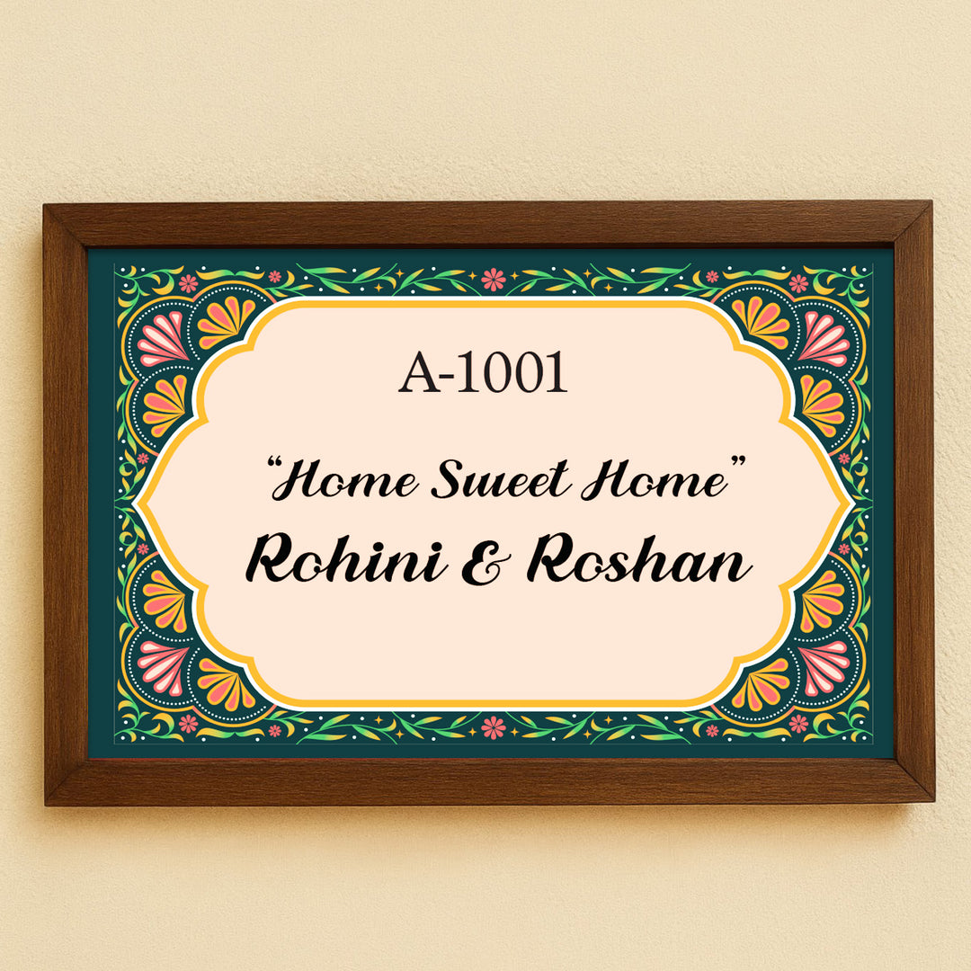 Personalized Vintage Veranda Printed Wooden & Acrylic Name Plate with 3D Letters
