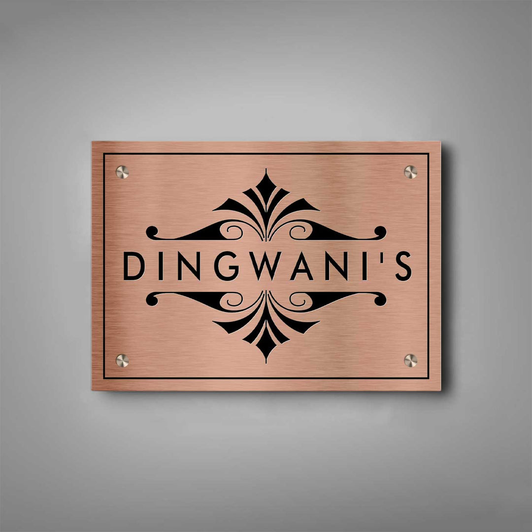 Personalized Engraved Minimalist Stainless Steel Name Plate