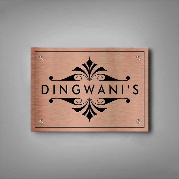 Personalized Engraved Minimalist Stainless Steel Name Plate