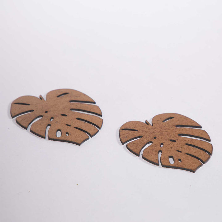 Monstera Leaf MDF Laser-Cut Tropical Chic Coaster Set  | Set of 6