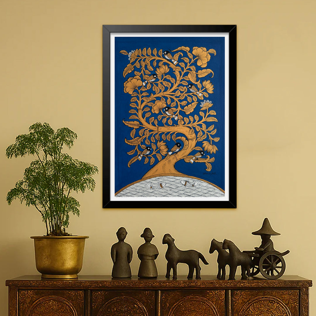 14.5 X 18.5 Inch | Tree Of Life Paper Phad Painting