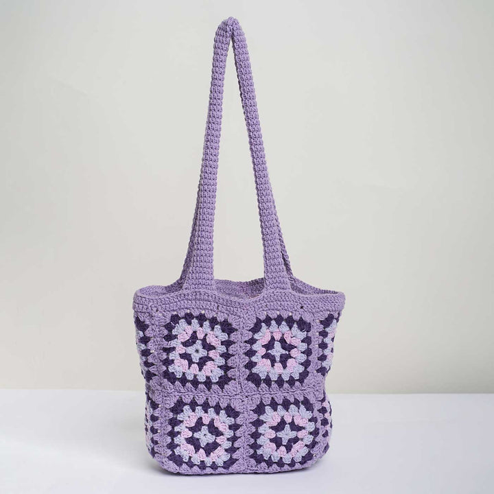 Handmade Crochet The Lavender Cotton Tote Bag