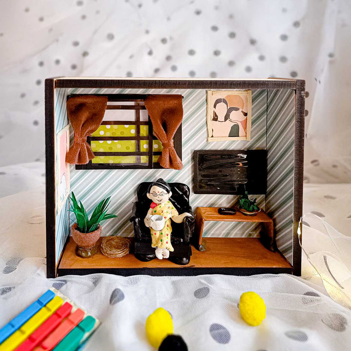 Photo Personalized Handmade Miniature Clay Room Theme Wooden Decorative Plaque