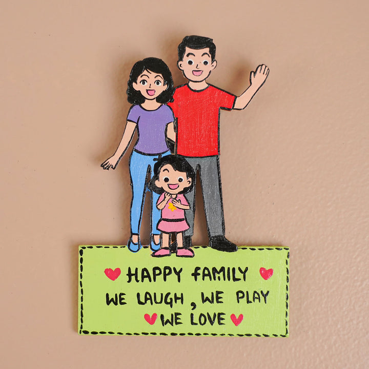 Personalized Family Theme MDF Wood Fridge Magnet