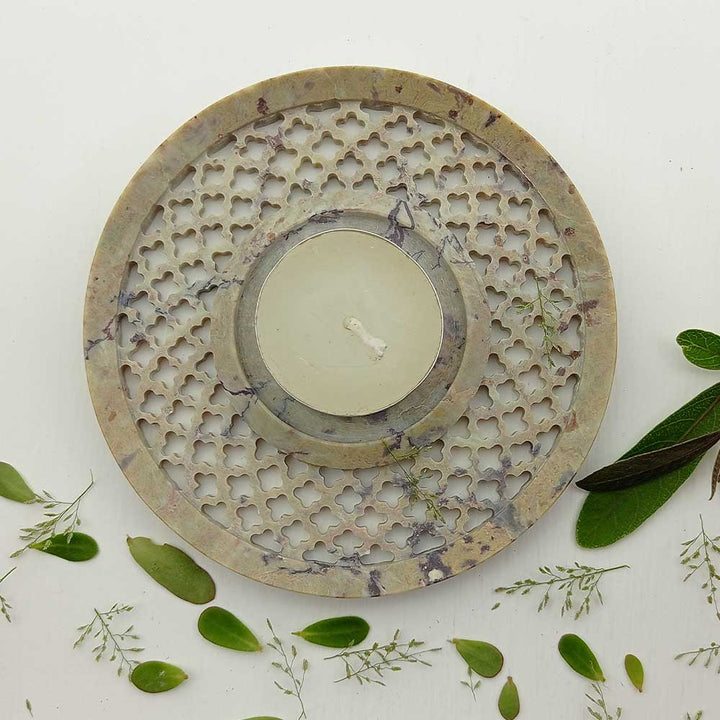 Handmade Multicolour Nima Solid Pattern Candle Holder