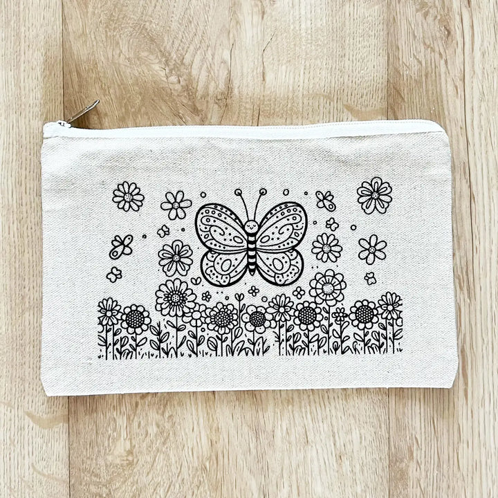 DIY Colour It Yourself Little Butterfly Cotton Pouch For Kids