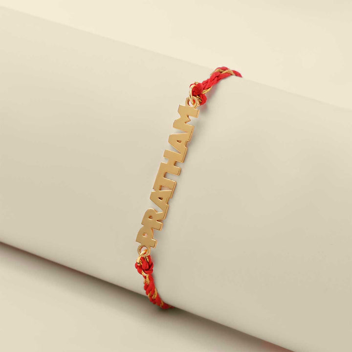 Personalized Handmade Bold Design Metal Rakhi