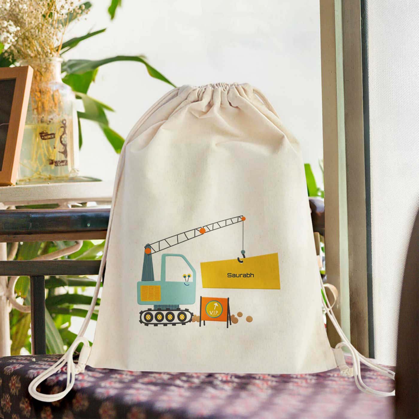 Building Rucksack Buy Personalized Let'S Build Theme Cotton Backpack Online On Zwende
