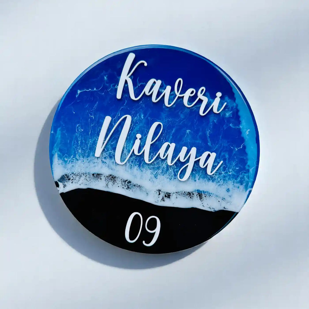 Personalized Beach Theme Resin Name Plate
