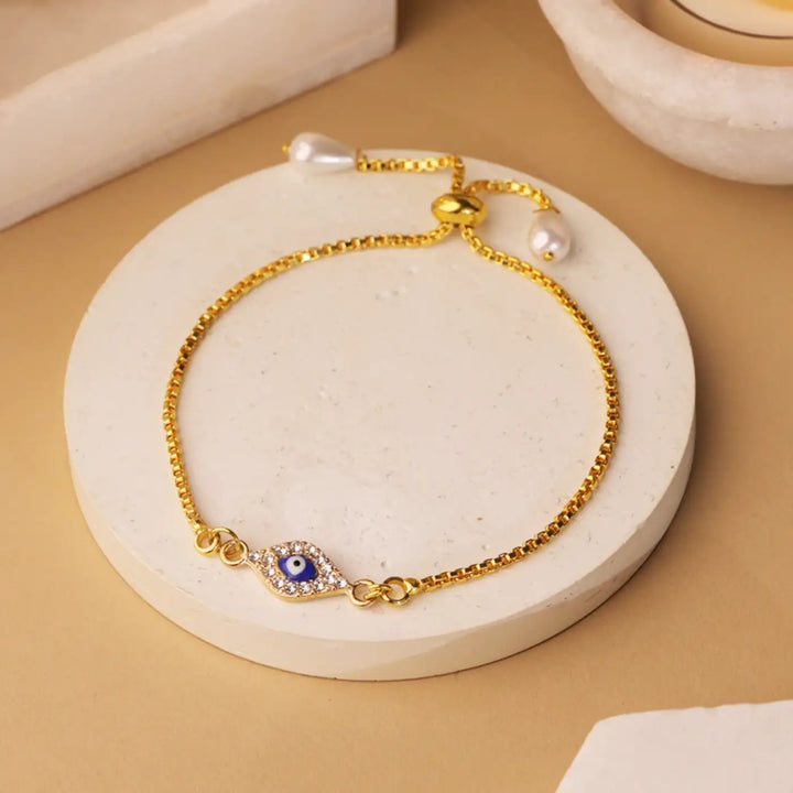 Handmade Evil Eye Bracelet Rakhi With Roli Chawal