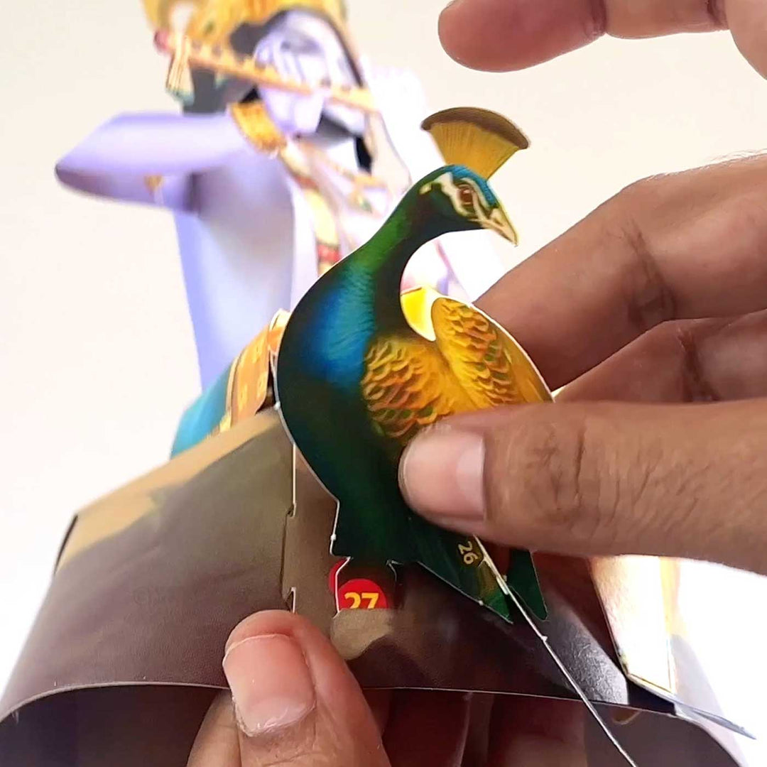 Handmade Printed Krishna Design Paper DIY Kit