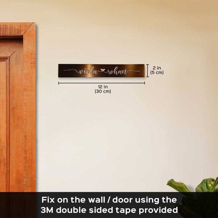 Personalized Minimal Design Steel Name Plate