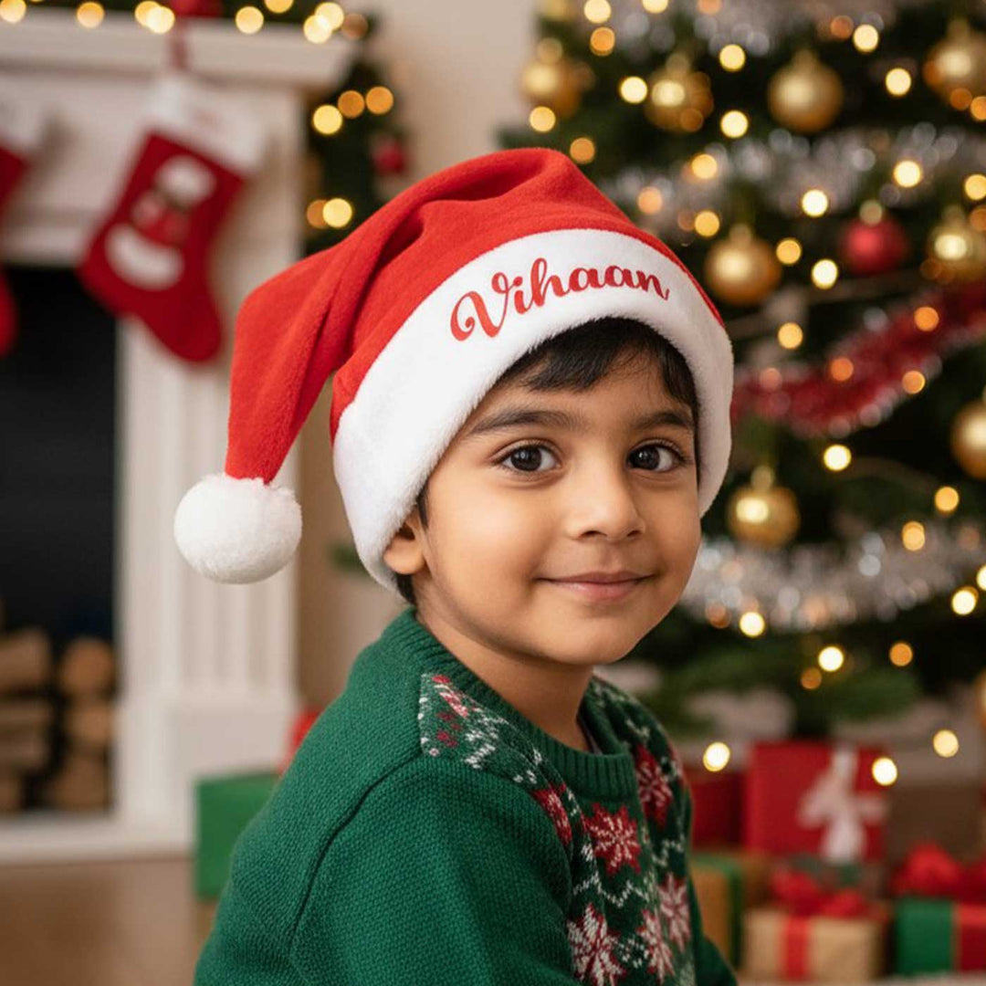 Personalized Luxe Furry Christmas Santa Hat | Xmas Gifting Ideas