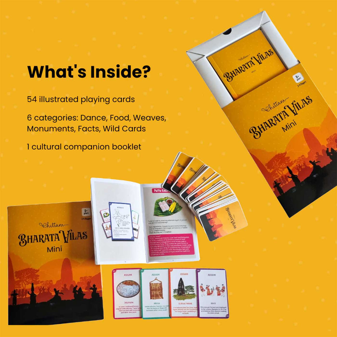 Bharata Vilas Mini Card Game for Kids | Learn Indian States & Culture | 8+ Years
