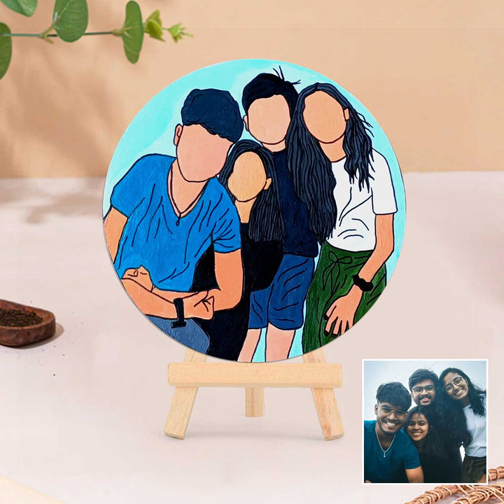 Photo Personalized Hand-Painted MDF Wood Portrait