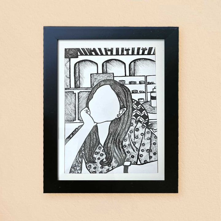 Photo Personalized Sketch Art MDF Wood Portrait