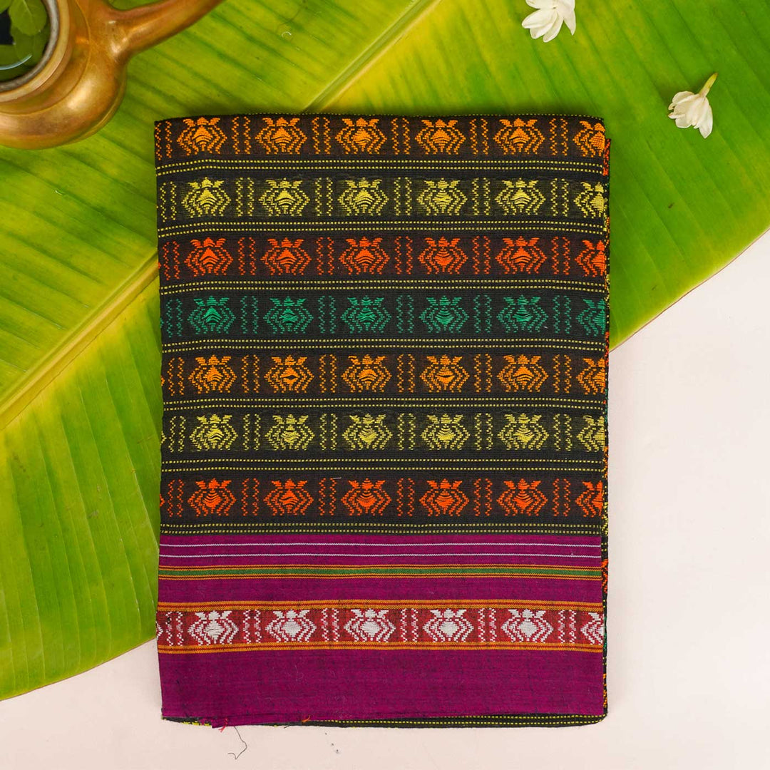 Lotus Theme Khunn Fabric Cotton Blouse Piece | 90cm