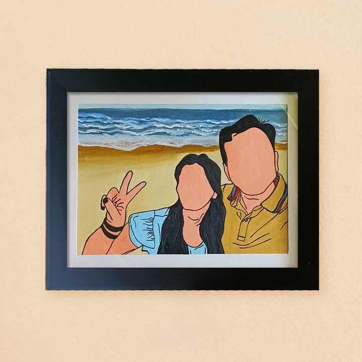Photo Personalized Hand-Painted MDF Wood Portrait