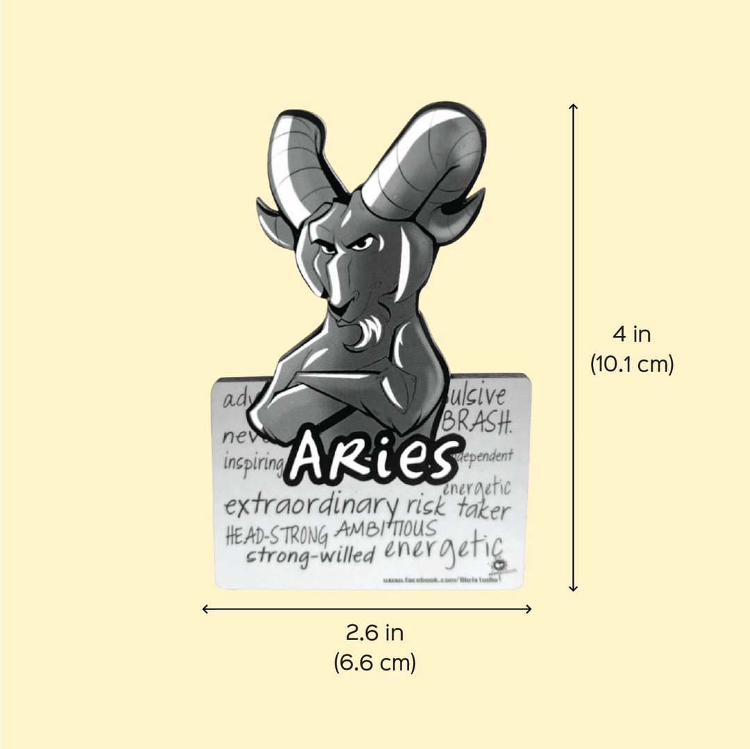 Printed Aries Zodiac Sign MDF Wood Fridge Magnet