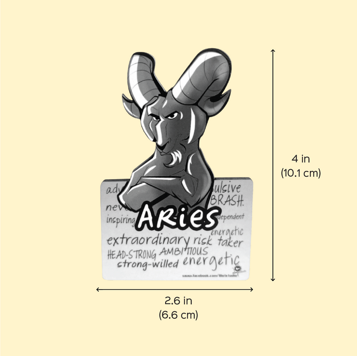 Printed Aries Zodiac Sign MDF Wood Fridge Magnet