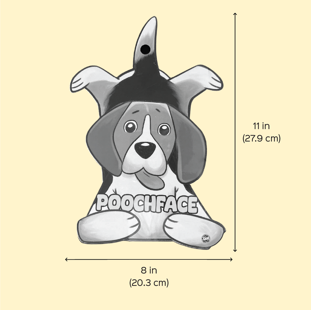 Printed Beagle Theme "Poochface" MDF Wood Wall Decor