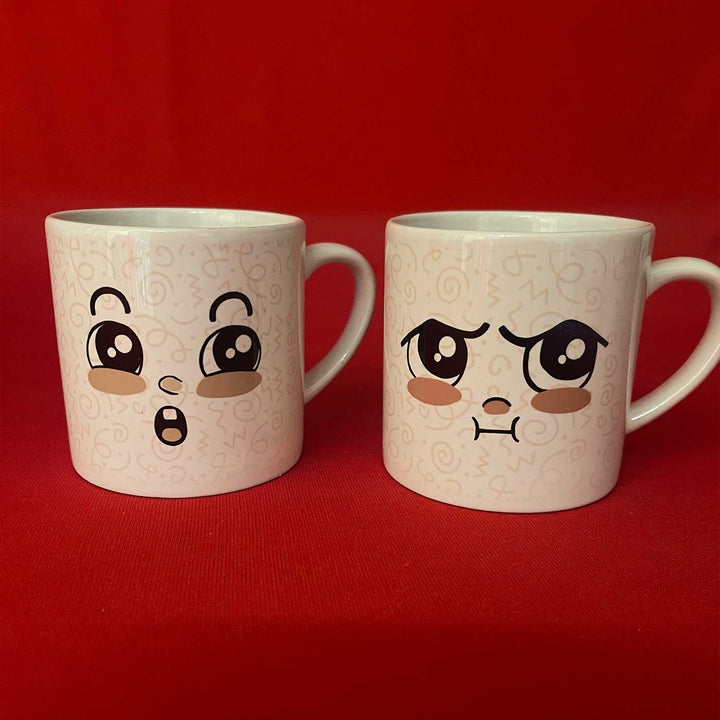 4 Pc | Personalized Hand-Illustrated Ceramic Mood Mugs