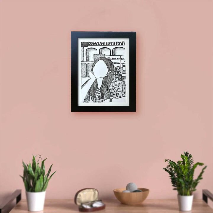 Photo Personalized Sketch Art MDF Wood Portrait