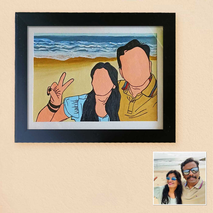 Photo Personalized Hand-Painted MDF Wood Portrait
