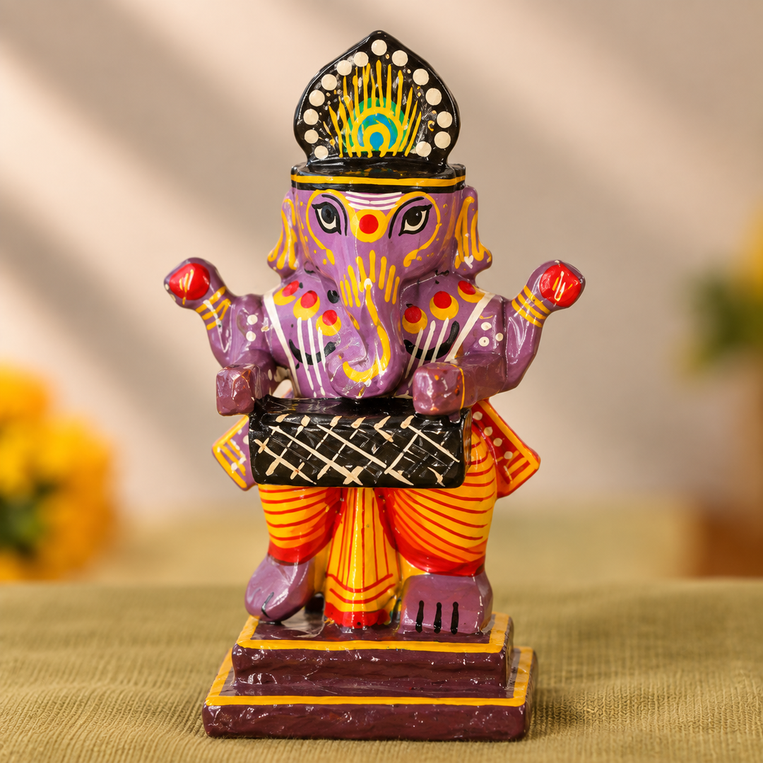 Handmade Mini Musical Ganesha Showpiece For Golu/Festive Decor