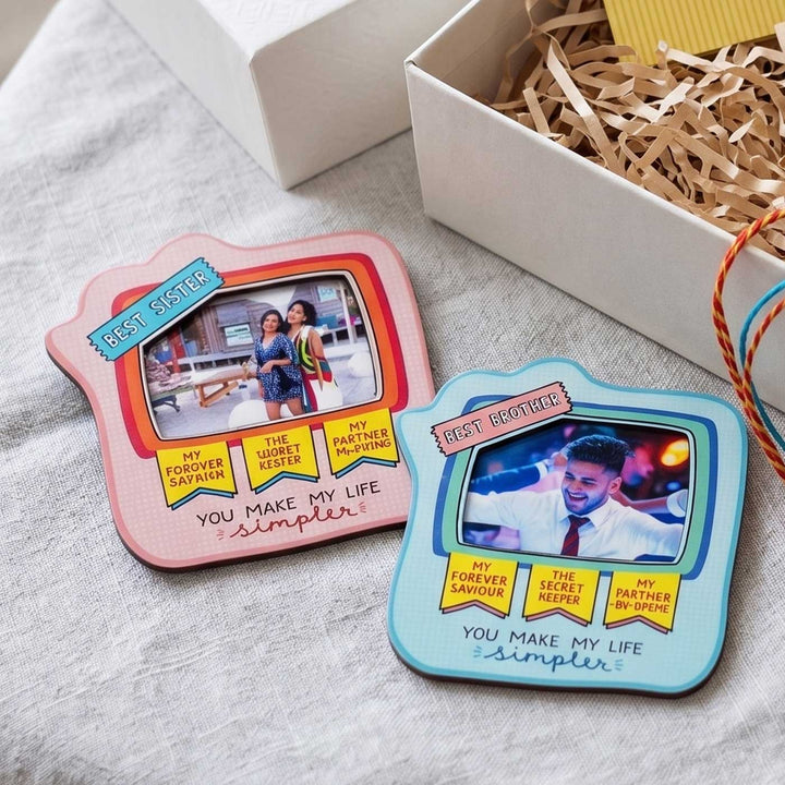 Personalized Photo Magnet & Rakhi Gift Combo | Build-Your-Own Set