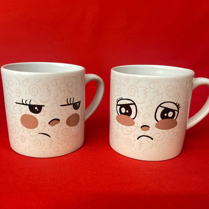 4 Pc | Personalized Hand-Illustrated Ceramic Mood Mugs
