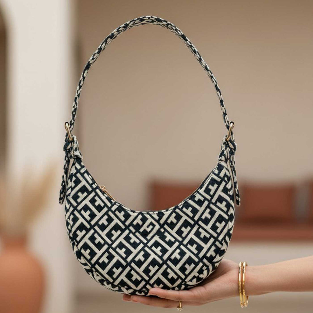 Gathjod Jacquard Mini Moon Bag