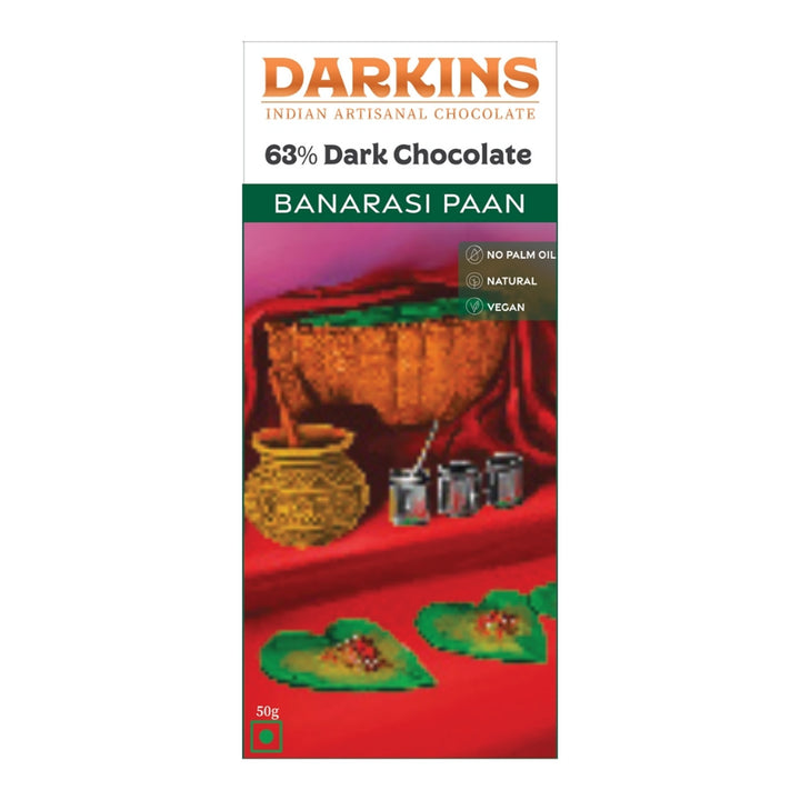 63% Dark | Vegan & Gluten Free Chocolate with Paan