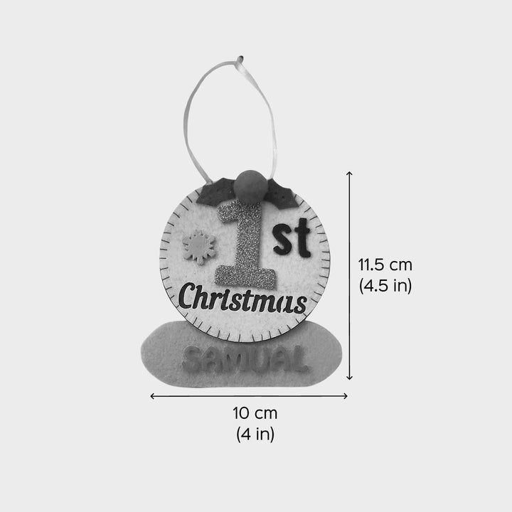Personalized 1st Felt Ornament For Christmas Tree Decoration