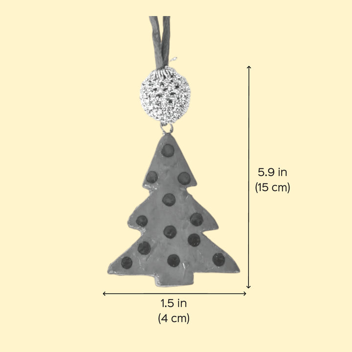 2 Pc | Handmade Wooden Xmas Tree Ornaments For Christmas Decoration